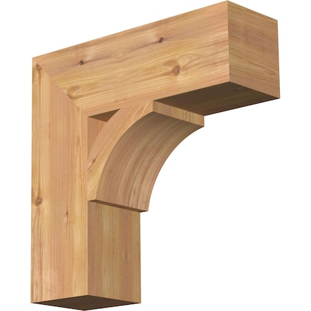 Ekena Millwork Thorton Block Smooth Bracket, Western Red Cedar, 5 1/2"W x 18"D x 18"H BKT06X18X18THR05SWR